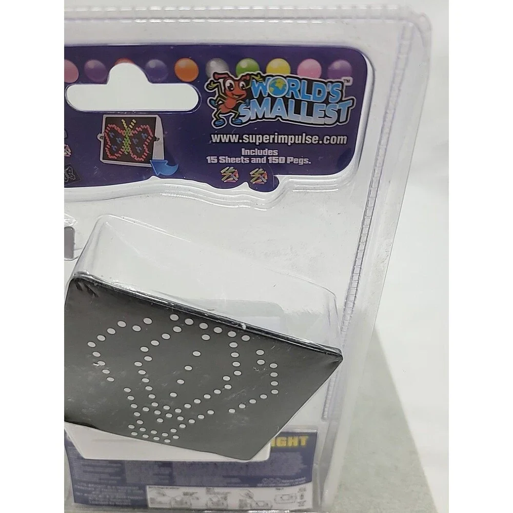 World's Smallest LITE BRITE Art Toy Miniature Light Bright Pegs Hasbro New